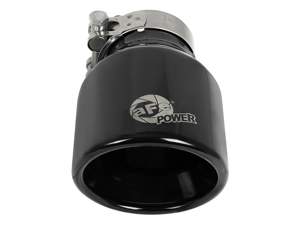 Mach Force-Xp 409 Stainless Steel Clamp-on Exhaust Tip Black 2-1/2 Inch Inlet x 4 Inch Outlet x 6 Inch L aFe Power-2