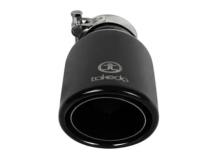 Takeda 409 Stainless Steel Clamp-on Exhaust Tip Black 2-1/2 Inch Inlet x 4 Inch Outlet x 8 Inch L aFe Power-2