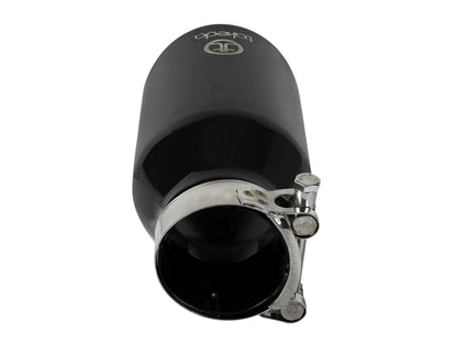 Takeda 409 Stainless Steel Clamp-on Exhaust Tip Black 2-1/2 Inch Inlet x 4 Inch Outlet x 8 Inch L aFe Power-3