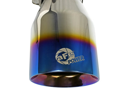 Mach Force-Xp 304 Stainless Steel Clamp-on Exhaust Tip Blue Flame 2-1/2 Inch Inlet x 4 Inch Outlet x 7 Inch L aFe Power-4