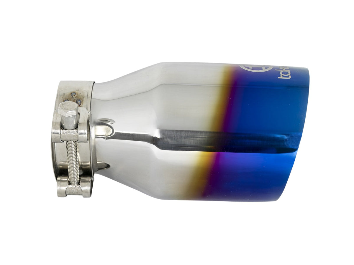 Takeda 304 Stainless Steel Clamp-on Exhaust Tip 2-1/2 Inch Inlet x 4 Inch Outlet aFe Power-6