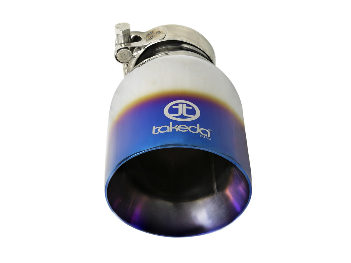 Takeda 304 Stainless Steel Clamp-on Exhaust Tip 2-1/2 Inch Inlet x 4 Inch Outlet aFe Power-7