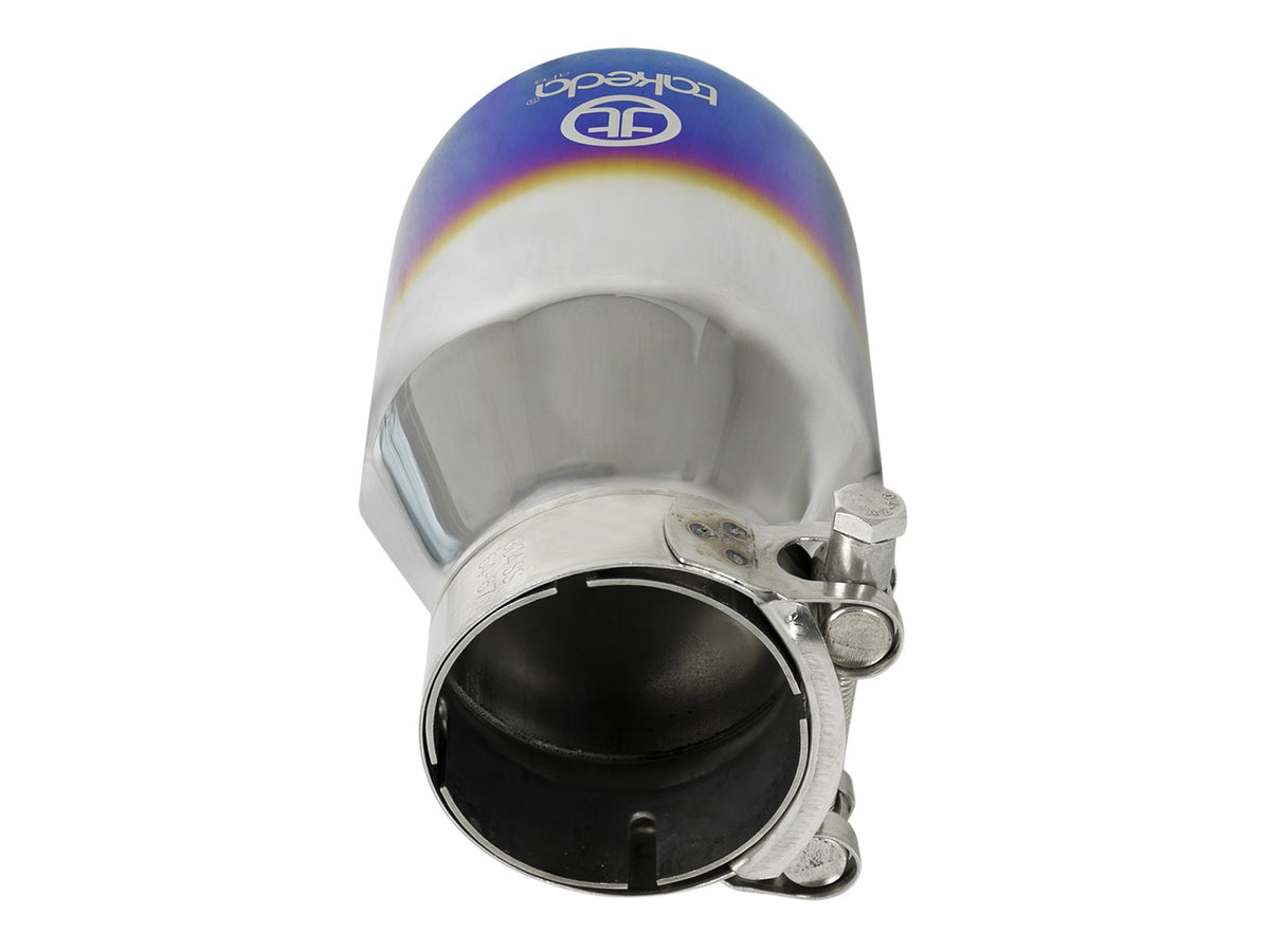 Takeda 304 Stainless Steel Clamp-on Exhaust Tip 2-1/2 Inch Inlet x 4 Inch Outlet aFe Power-8