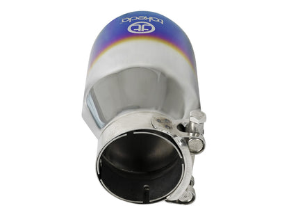 Takeda 304 Stainless Steel Clamp-on Exhaust Tip 2-1/2 Inch Inlet x 4 Inch Outlet aFe Power-8
