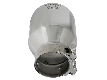 Takeda 304 Stainless Steel Clamp-on Exhaust Tip Polished 2-1/2 Inch Inlet x 4 Inch Outlet aFe Power-8