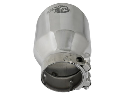 Mach Force-Xp 304 Stainless Steel Clamp-on Exhaust Tip Polished 2-1/2 Inch Inlet x 4 Inch Outlet x 6 Inch L aFe Power-3