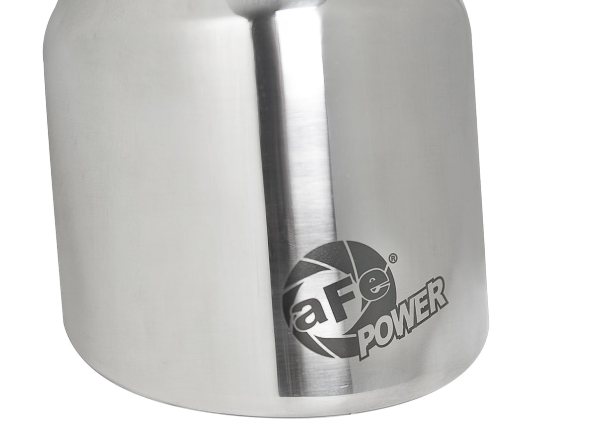 Mach Force-Xp 304 Stainless Steel Clamp-on Exhaust Tip Polished 2-1/2 Inch Inlet x 4 Inch Outlet x 6 Inch L aFe Power-4