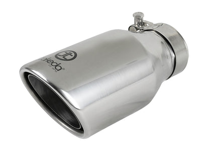 Takeda 304 Stainless Steel Clamp-on Exhaust Tip Polished 2-1/2 Inch Inlet x 4 Inch Outlet aFe Power