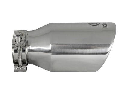 Takeda 304 Stainless Steel Clamp-on Exhaust Tip Polished 2-1/2 Inch Inlet x 4 Inch Outlet aFe Power-1