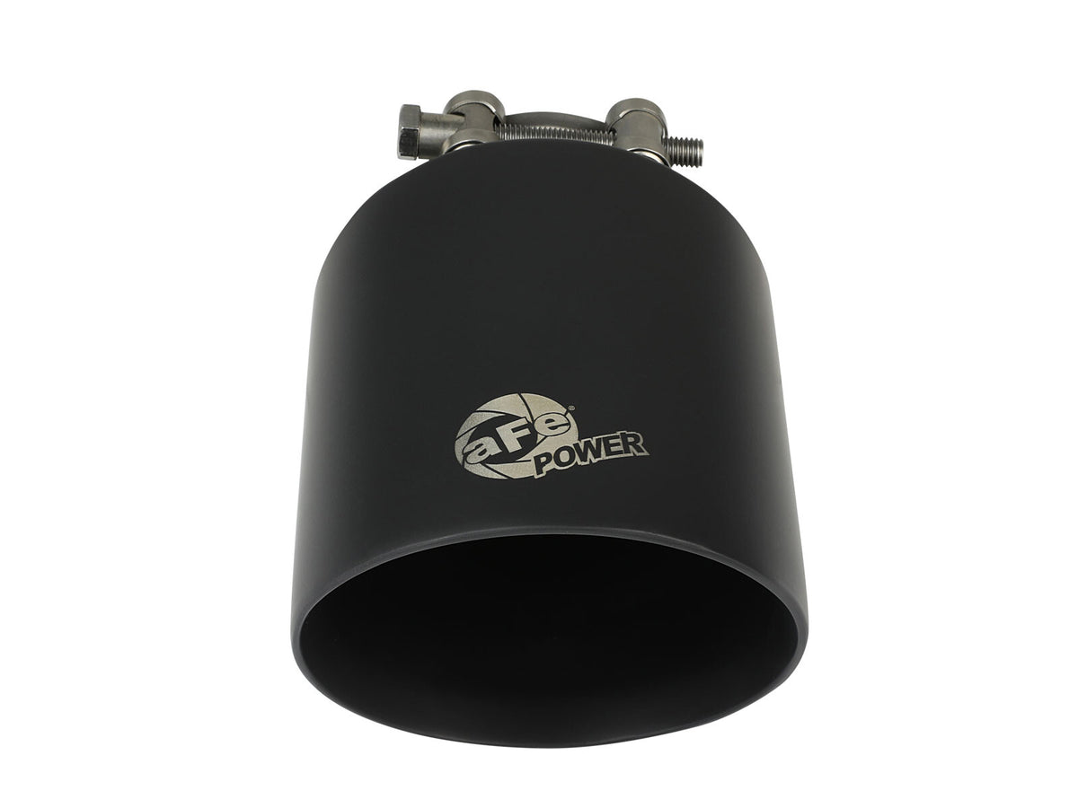 Mach Force-Xp 304 Stainless Steel Clamp-on Exhaust Tip Black Velvet 2-1/2 Inch Inlet x 4-1/2 Inch Outlet x 7 Inch L aFe Power-2