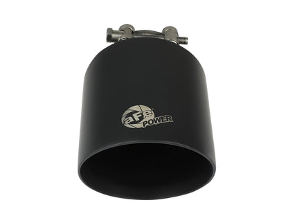 Mach Force-Xp 304 Stainless Steel Clamp-on Exhaust Tip Black Velvet 2-1/2 Inch Inlet x 4-1/2 Inch Outlet x 7 Inch L aFe Power-2