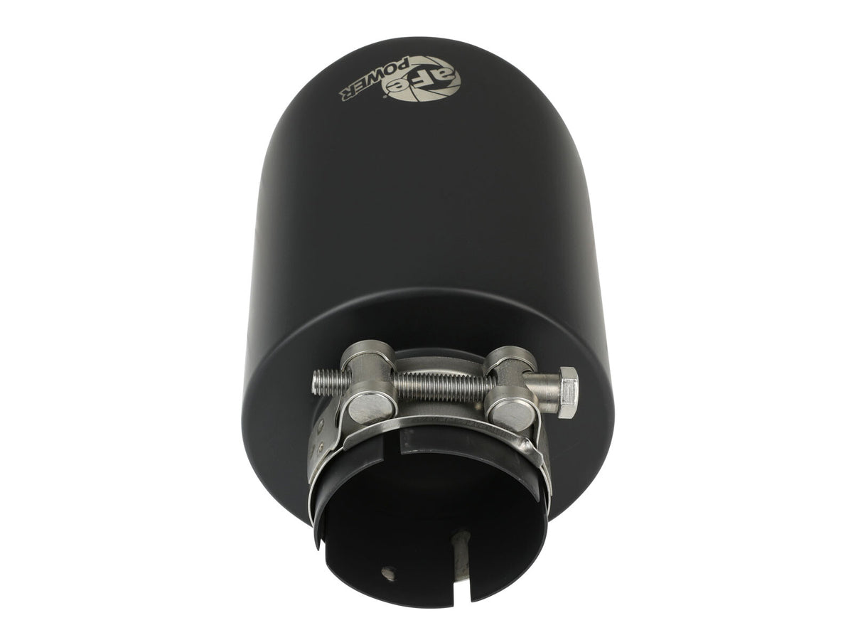 Mach Force-Xp 304 Stainless Steel Clamp-on Exhaust Tip Black Velvet 2-1/2 Inch Inlet x 4-1/2 Inch Outlet x 7 Inch L aFe Power-3