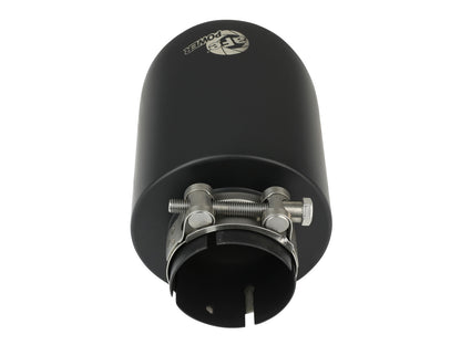 Mach Force-Xp 304 Stainless Steel Clamp-on Exhaust Tip Black Velvet 2-1/2 Inch Inlet x 4-1/2 Inch Outlet x 7 Inch L aFe Power-3