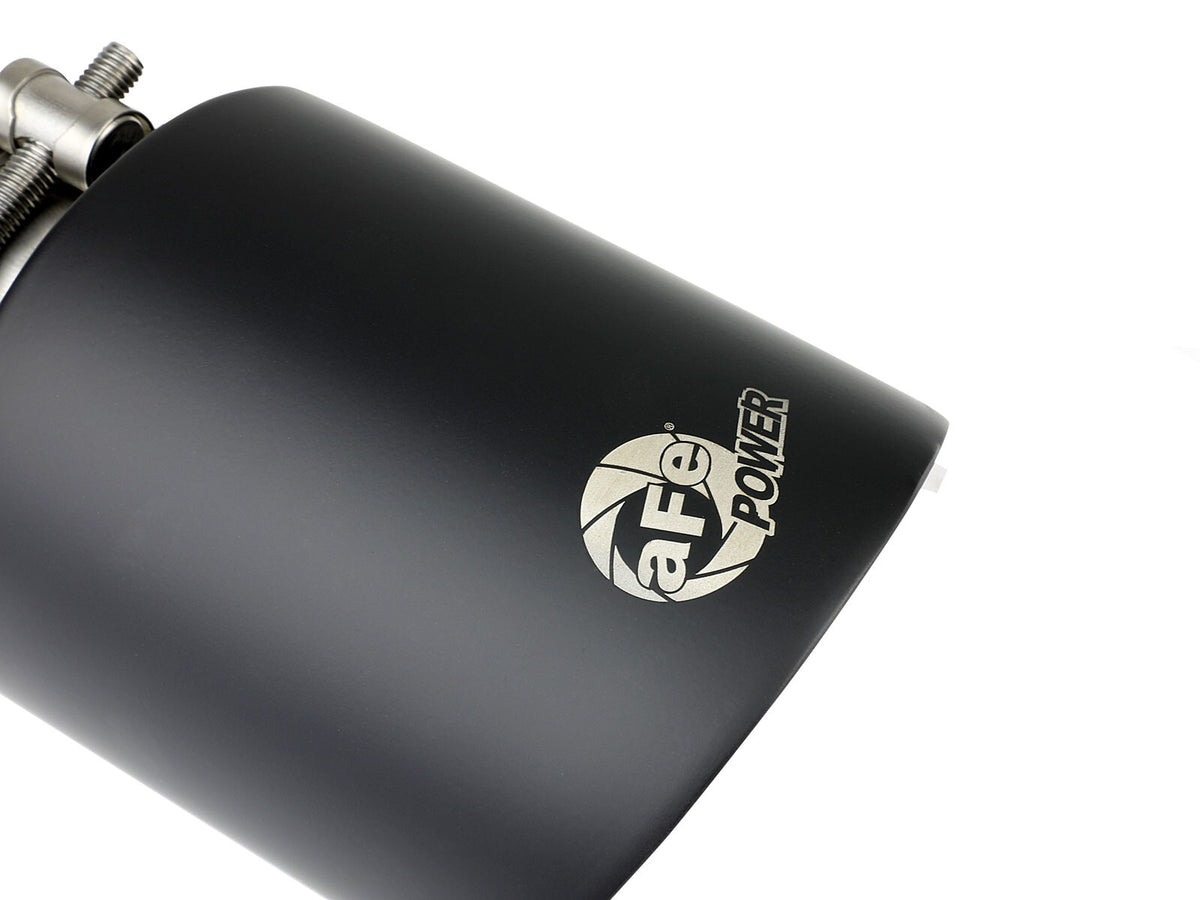 Mach Force-Xp 304 Stainless Steel Clamp-on Exhaust Tip Black Velvet 2-1/2 Inch Inlet x 4-1/2 Inch Outlet x 7 Inch L aFe Power-4