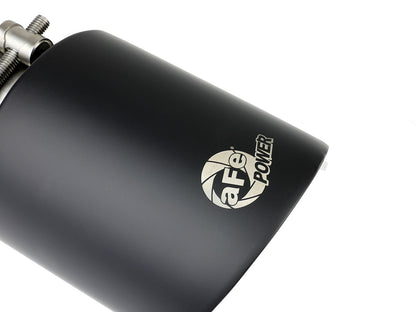 Mach Force-Xp 304 Stainless Steel Clamp-on Exhaust Tip Black Velvet 2-1/2 Inch Inlet x 4-1/2 Inch Outlet x 7 Inch L aFe Power-4