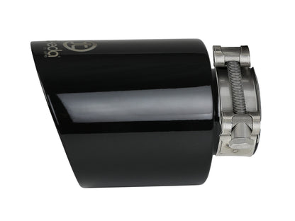 Takeda 409 Stainless Steel Clamp-on Exhaust Tip Black 2-1/2 Inch Inlet x 4-1/2 Inch Outlet x 7 Inch L aFe Power-1