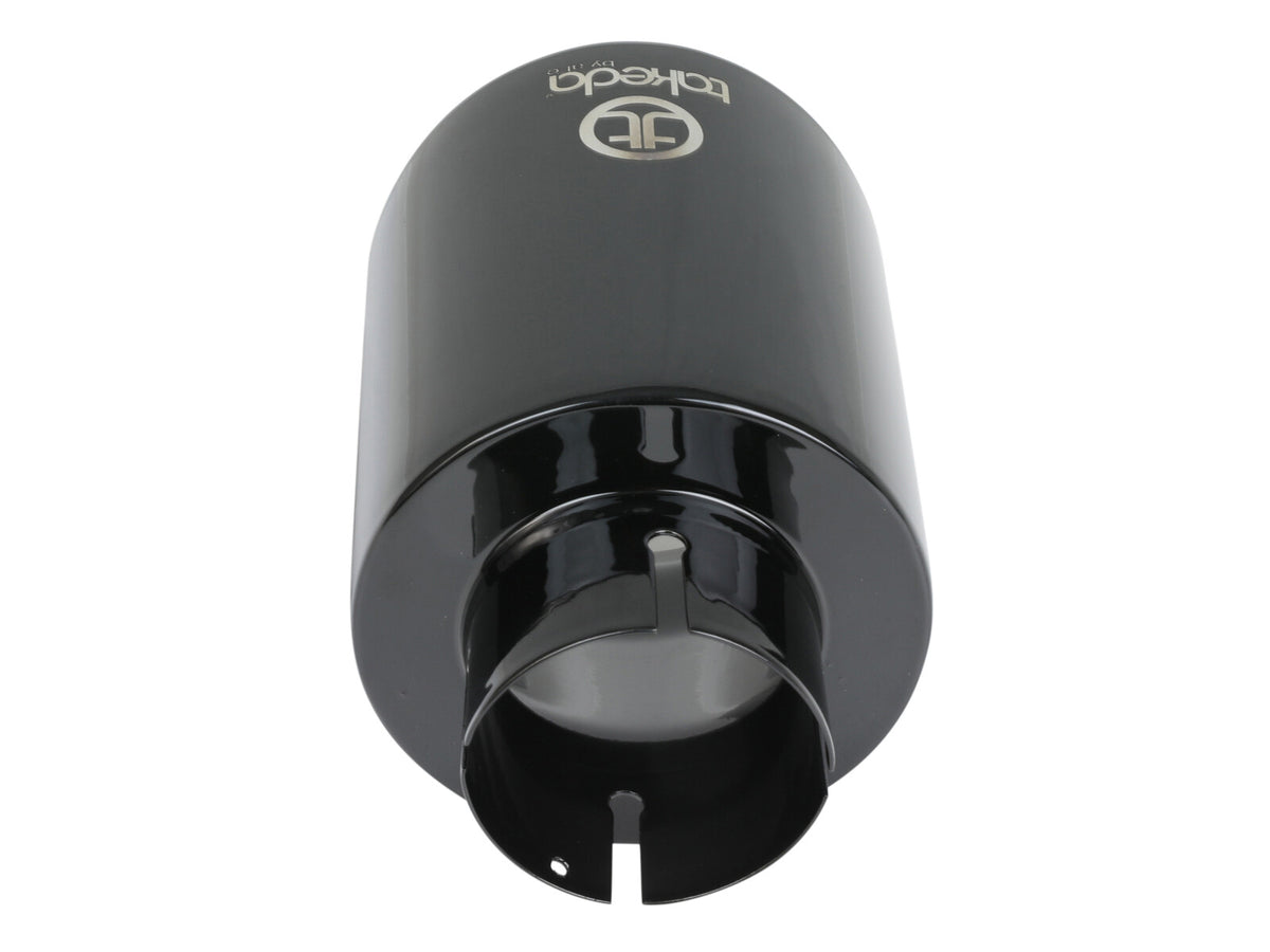 Takeda 409 Stainless Steel Clamp-on Exhaust Tip Black 2-1/2 Inch Inlet x 4-1/2 Inch Outlet x 7 Inch L aFe Power-2