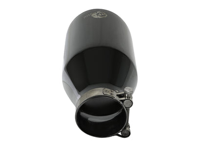 Mach Force-Xp 409 Stainless Steel Clamp-on Exhaust Tip Black 2-1/2 Inch Inlet x 4-1/2 Inch Outlet x 9 Inch L aFe Power-3