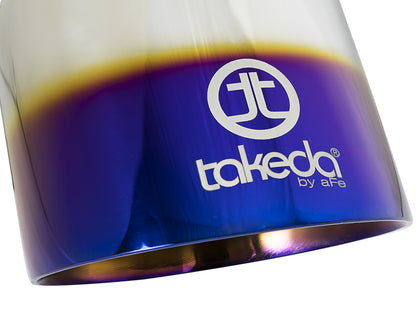 Takeda 304 Stainless Steel Clamp-on Exhaust Tip 2-1/2 Inch Inlet x 4 Inch Outlet aFe Power-4
