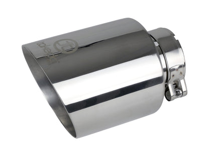 Takeda 304 Stainless Steel Clamp-on Exhaust Tip Polished 2-1/2 Inch Inlet x 4-1/2 Inch Outlet aFe Power-5