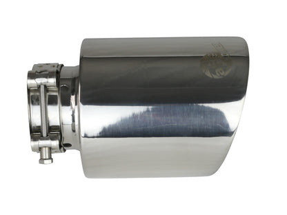 Mach Force-Xp 304 Stainless Steel Clamp-on Exhaust Tip Polished 2-1/2 Inch Inlet x 4-1/2 Inch Outlet x 7 Inch L aFe Power-1
