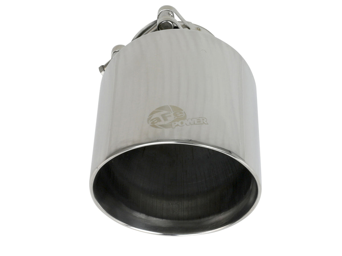Mach Force-Xp 304 Stainless Steel Clamp-on Exhaust Tip Polished 2-1/2 Inch Inlet x 4-1/2 Inch Outlet x 7 Inch L aFe Power-3