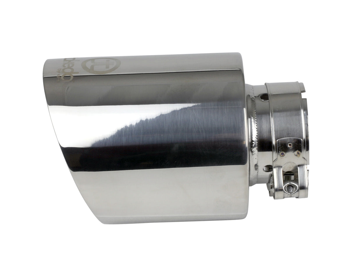 Takeda 304 Stainless Steel Clamp-on Exhaust Tip Polished 2-1/2 Inch Inlet x 4-1/2 Inch Outlet aFe Power-6