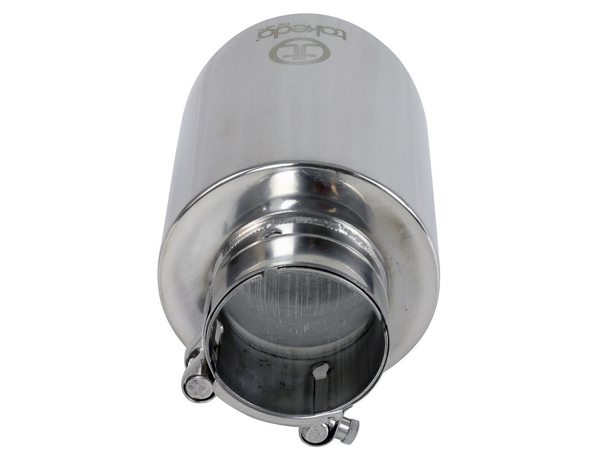 Takeda 304 Stainless Steel Clamp-on Exhaust Tip Polished 2-1/2 Inch Inlet x 4-1/2 Inch Outlet aFe Power-7