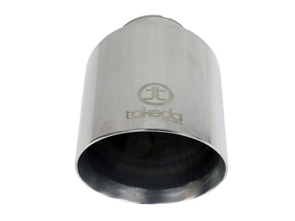 Takeda 304 Stainless Steel Clamp-on Exhaust Tip Polished 2-1/2 Inch Inlet x 4-1/2 Inch Outlet aFe Power-8