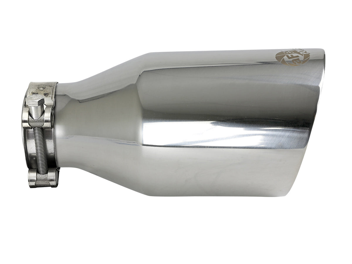Mach Force-Xp 304 Stainless Steel Clamp-on Exhaust Tip Polished 2-1/2 Inch Inlet x 4-1/2 Inch Outlet x 9 Inch L aFe Power-1