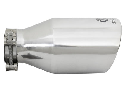 Takeda 304 Stainless Steel Clamp-on Exhaust Tip Polished 2-1/2 Inch Inlet x 4-1/2 Inch Outlet aFe Power-1