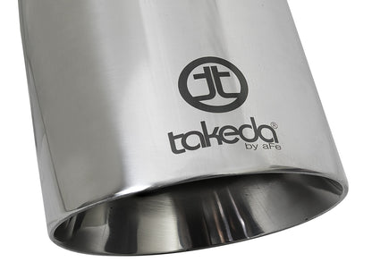 Takeda 304 Stainless Steel Clamp-on Exhaust Tip Polished 2-1/2 Inch Inlet x 4-1/2 Inch Outlet aFe Power-4
