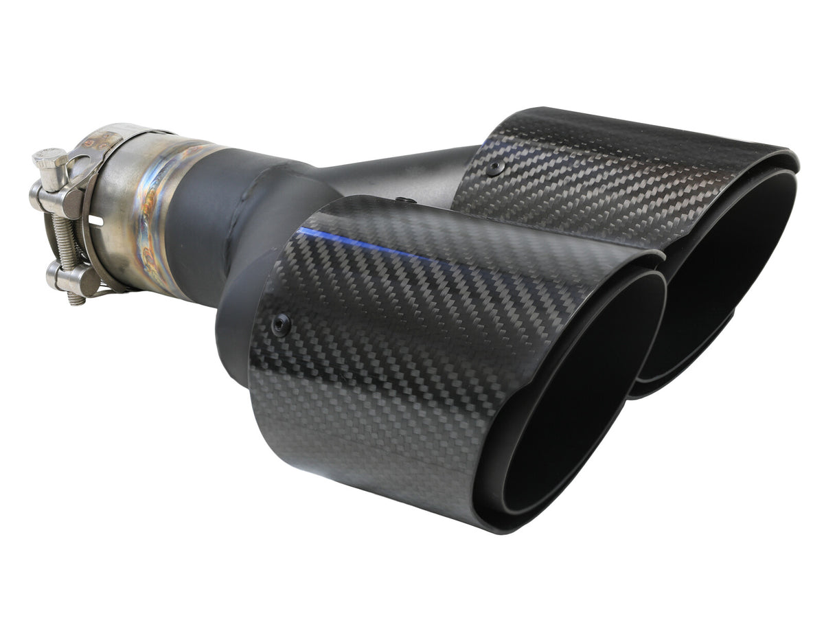 Takeda 304 Stainless Steel Clamp-on Exhaust Tip 2-1/2 Inch Inlet x 4 Inch Outlet x 12 Inch L Right aFe Power-12