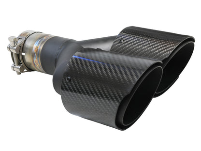 Takeda 304 Stainless Steel Clamp-on Exhaust Tip 2-1/2 Inch Inlet x 4 Inch Outlet x 12 Inch L Right aFe Power-12
