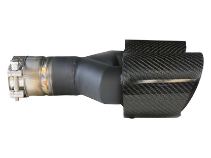 Takeda 304 Stainless Steel Clamp-on Exhaust Tip 2-1/2 Inch Inlet x 4 Inch Outlet x 12 Inch L Right aFe Power-13