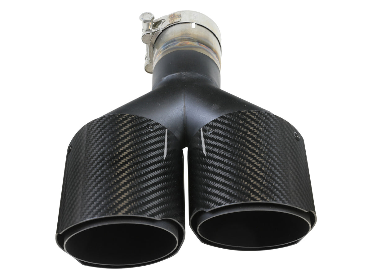 Takeda 304 Stainless Steel Clamp-on Exhaust Tip 2-1/2 Inch Inlet x 4 Inch Outlet x 12 Inch L Right aFe Power-14