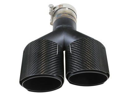Takeda 304 Stainless Steel Clamp-on Exhaust Tip 2-1/2 Inch Inlet x 4 Inch Outlet x 12 Inch L Right aFe Power-14