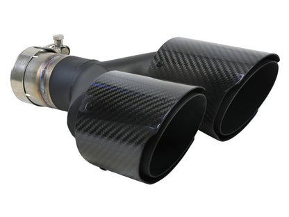 Takeda 304 Stainless Steel Clamp-on Exhaust Tip 2-1/2 Inch Inlet x 4 Inch Outlet x 12 Inch L Left aFe Power-12