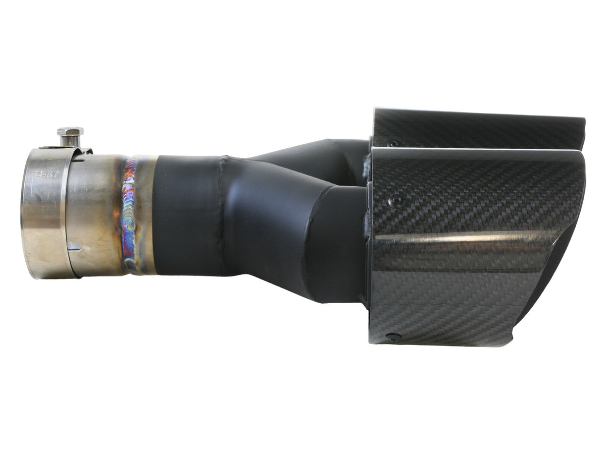 Takeda 304 Stainless Steel Clamp-on Exhaust Tip 2-1/2 Inch Inlet x 4 Inch Outlet x 12 Inch L Left aFe Power-13