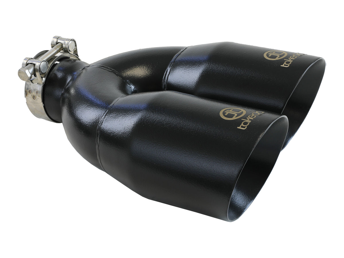 Takeda 304 Stainless Steel Clamp-on Exhaust Tip 2-1/2 Inch Inlet x 4 Inch Outlet x 12 Inch L Right aFe Power-8
