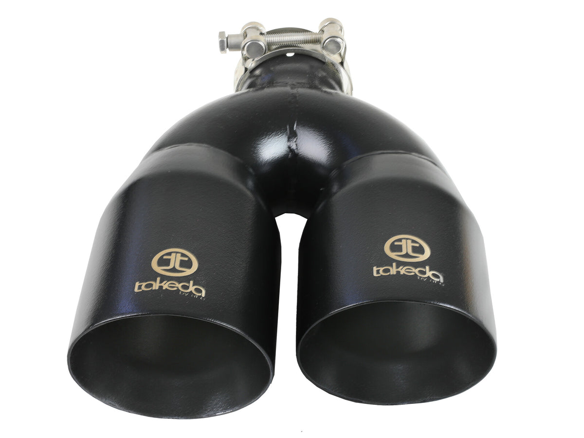 Takeda 304 Stainless Steel Clamp-on Exhaust Tip 2-1/2 Inch Inlet x 4 Inch Outlet x 12 Inch L Right aFe Power-10