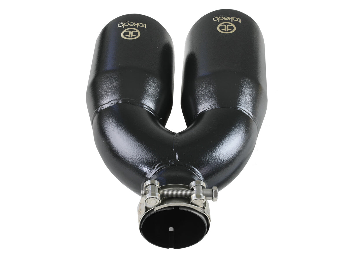 Takeda 304 Stainless Steel Clamp-on Exhaust Tip 2-1/2 Inch Inlet x 4 Inch Outlet x 12 Inch L Right aFe Power-11