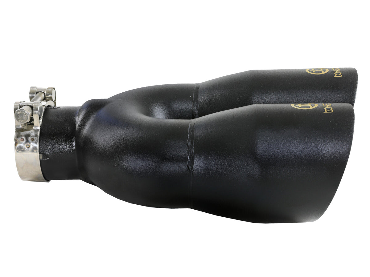 Takeda 304 Stainless Steel Clamp-on Exhaust Tip 2-1/2 Inch Inlet x 4 Inch Outlet x 12 Inch L Left aFe Power-9