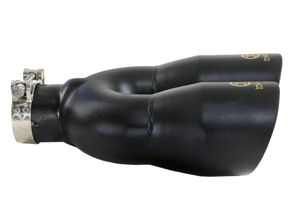 Takeda 304 Stainless Steel Clamp-on Exhaust Tip 2-1/2 Inch Inlet x 4 Inch Outlet x 12 Inch L Left aFe Power-9