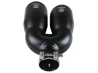 Takeda 304 Stainless Steel Clamp-on Exhaust Tip 2-1/2 Inch Inlet x 4 Inch Outlet x 12 Inch L Left aFe Power-11