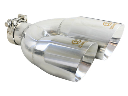 Takeda 304 Stainless Steel Clamp-on Exhaust Tip 2-1/2 Inch Inlet x 4 Inch Outlet x 12 Inch L Left aFe Power