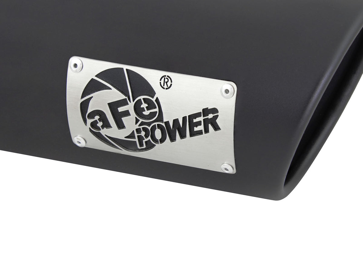 Mach Force-Xp 409 Stainless Steel Clamp-on Exhaust Tip Black 3 Inch Inlet x 4 Inch Outlet x 9 Inch L aFe Power-4