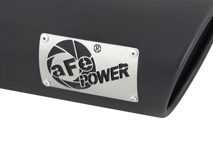 Mach Force-Xp 409 Stainless Steel Clamp-on Exhaust Tip Black 3 Inch Inlet x 4 Inch Outlet x 9 Inch L aFe Power-4