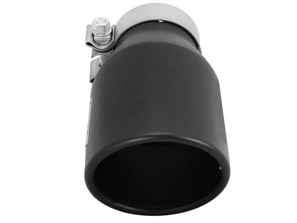 Mach Force-Xp 409 Stainless Steel Clamp-on Exhaust Tip Black 3 Inch Inlet x 4-1/2 Inch Outlet x 9 Inch L Right aFe Power-2
