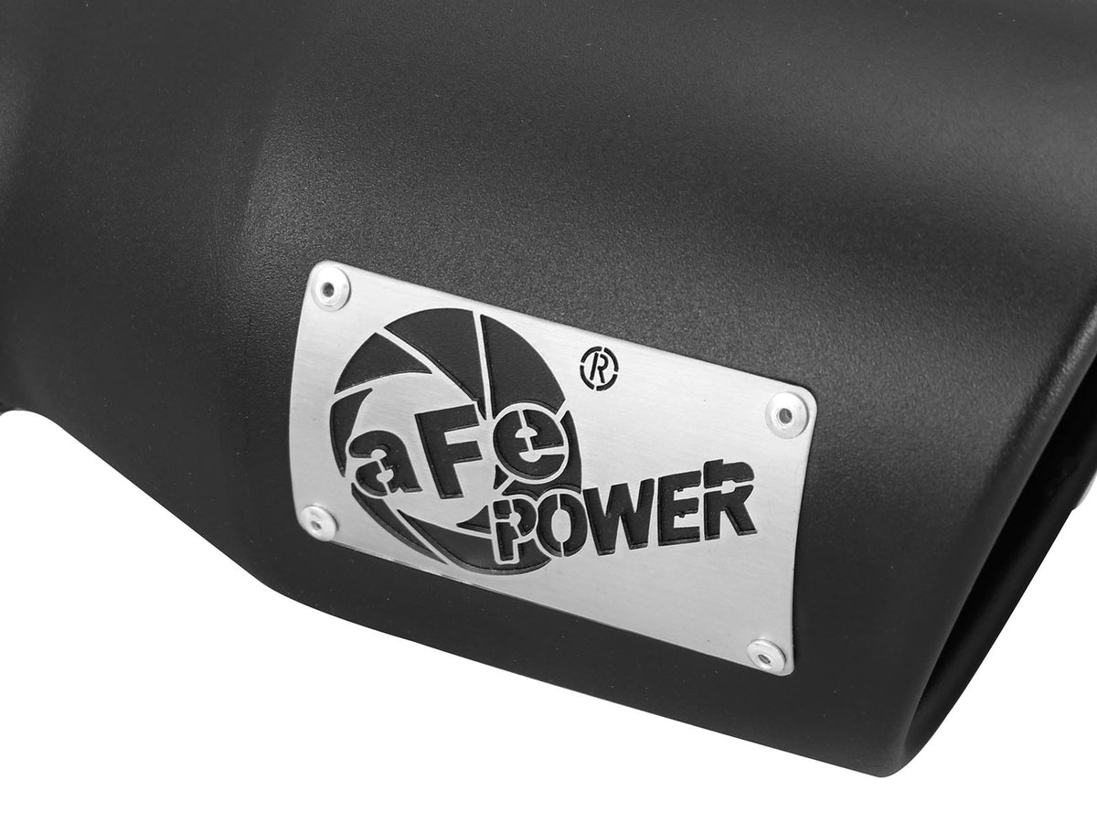 Mach Force-Xp 409 Stainless Steel Clamp-on Exhaust Tip Black 3 Inch Inlet x 4-1/2 Inch Outlet x 9 Inch L Right aFe Power-4
